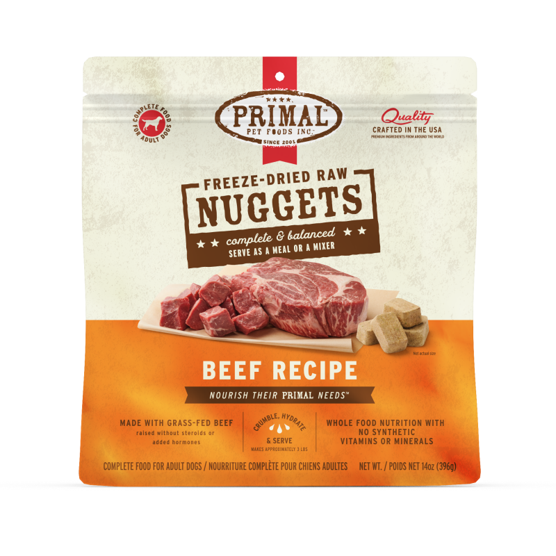 Primal-Freeze Dried Nuggets Grain Free Beef Formula Dog Food