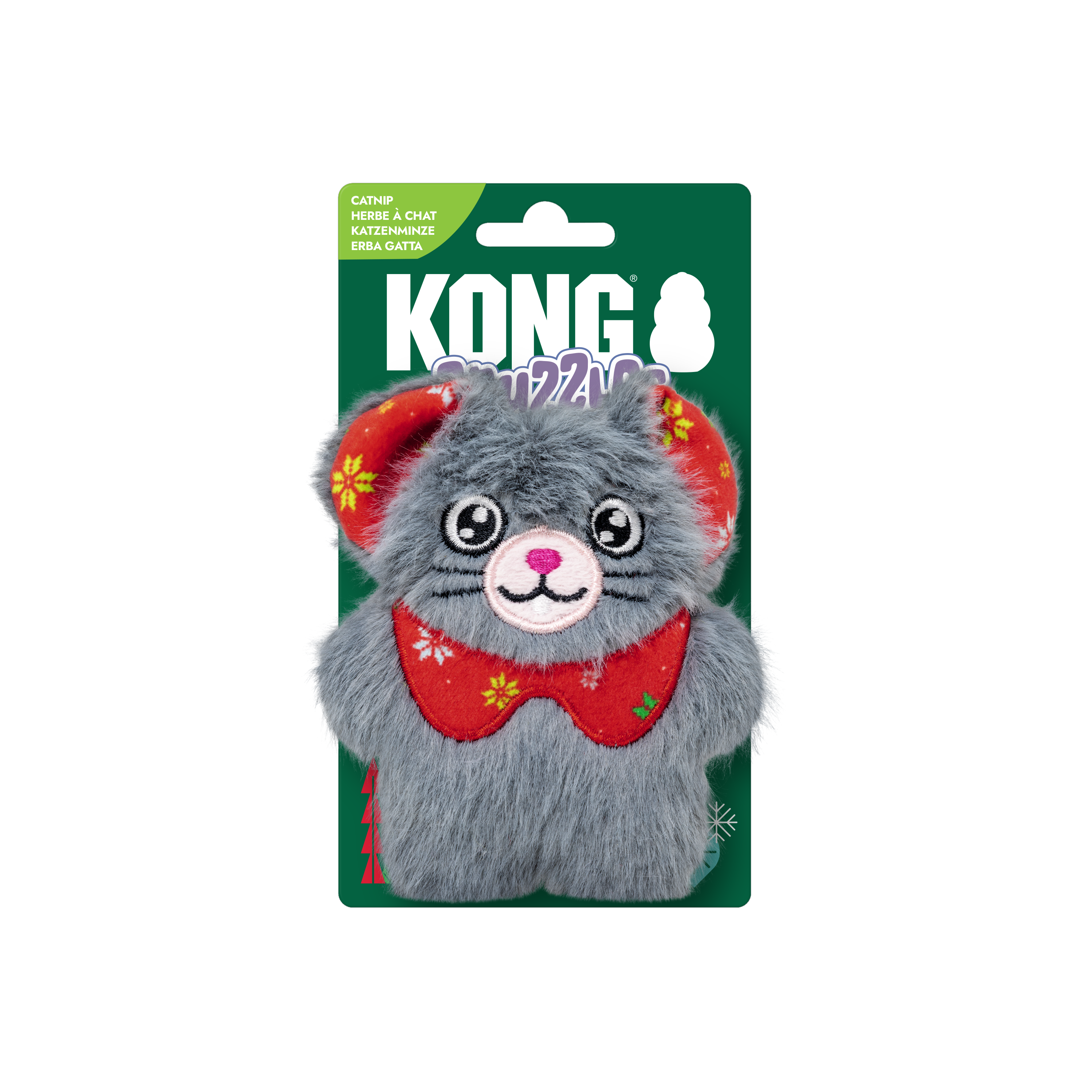Kong-Snuzzles Mouse Holiday Toy for Cats