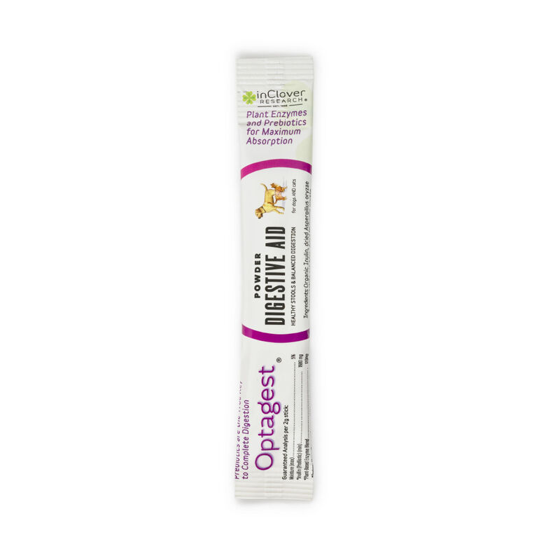InClover-Optagest Plant Based Prebiotics & Digestive Enzymes Travel Sticks for Dogs & Cats