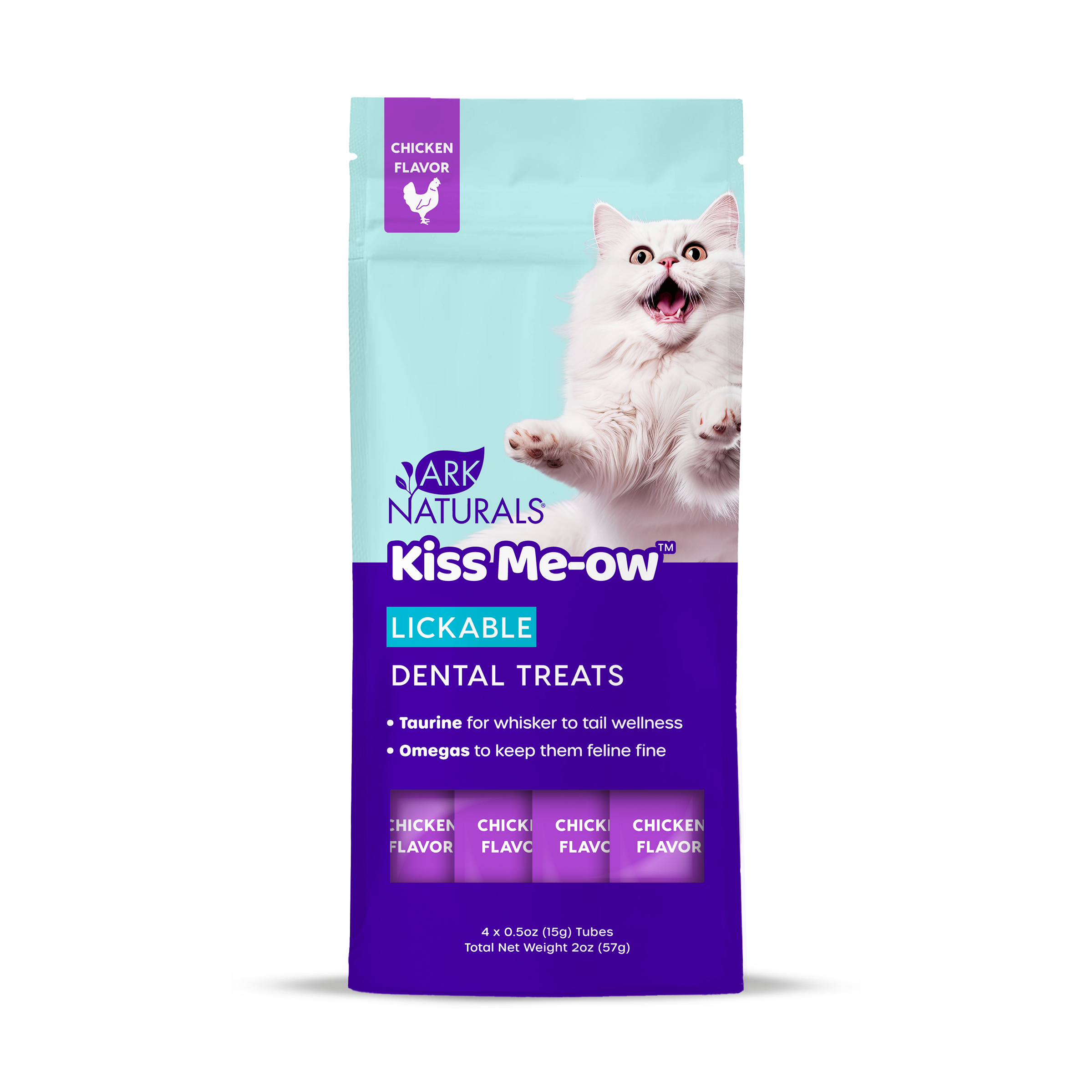 Ark Naturals-Kiss Me-Ow Chicken Lickable Dental Cat Treats