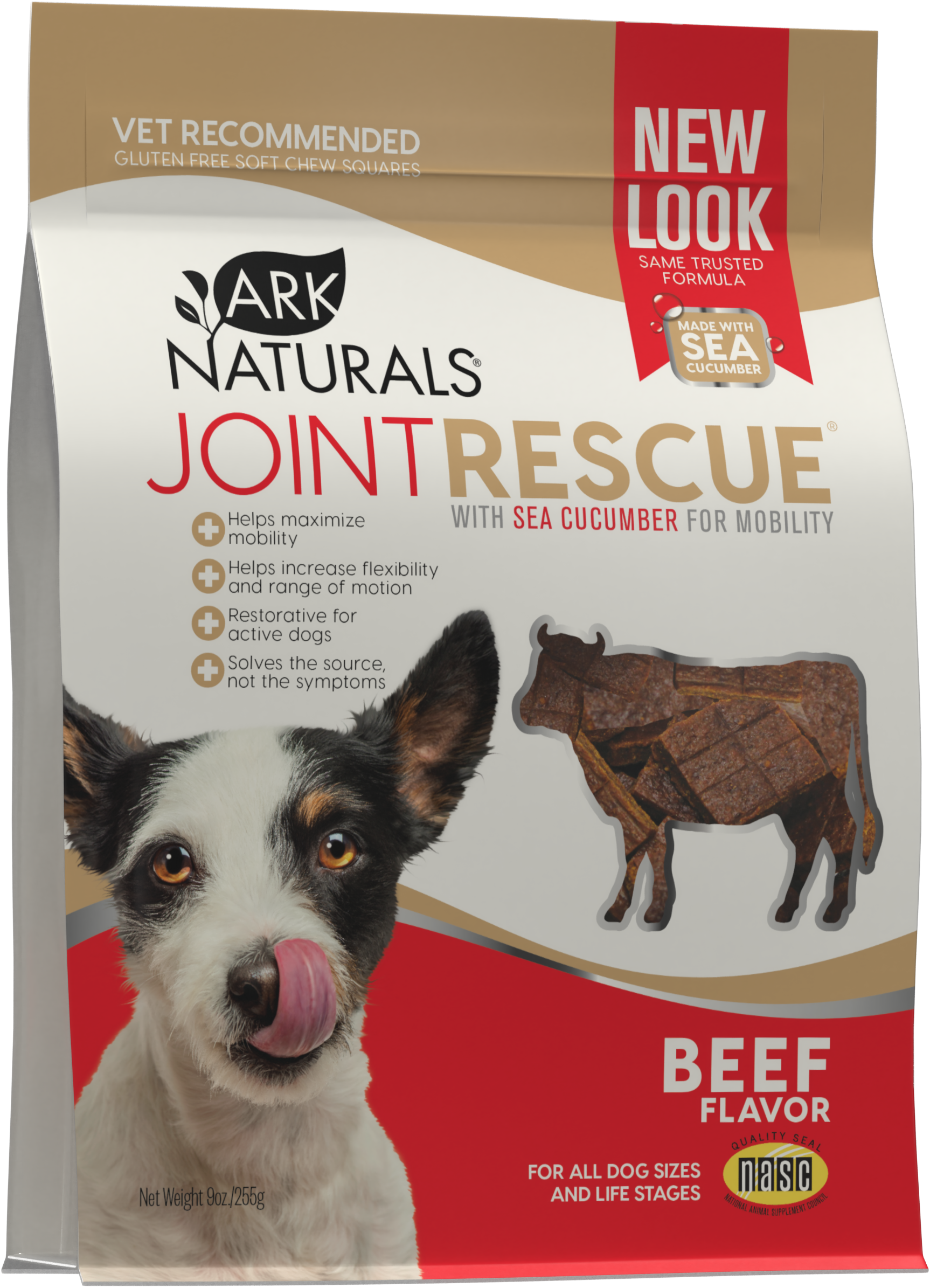 Ark Naturals-Sea Mobility Joint Rescue Beef Recipe Jerky Treats