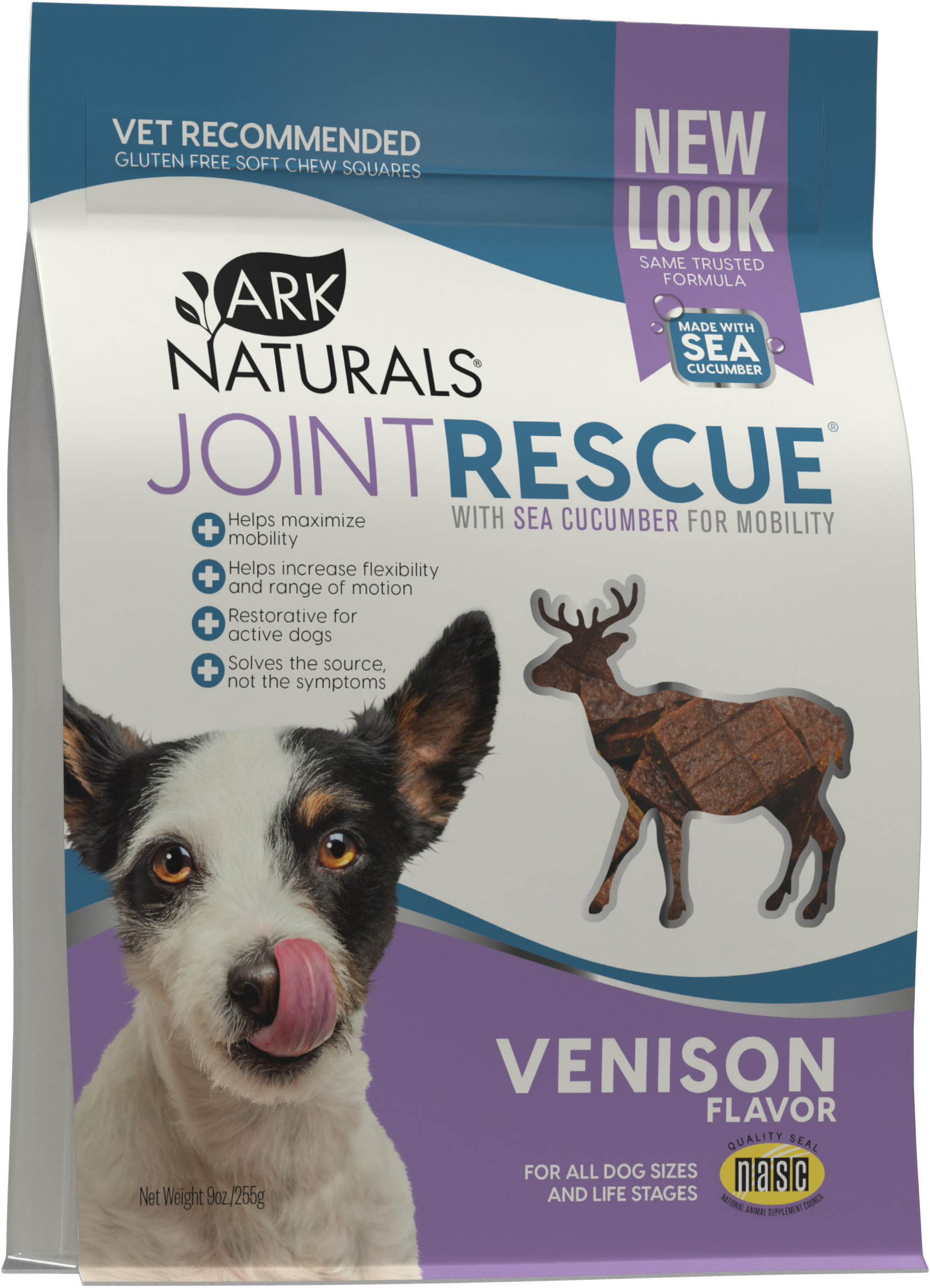 Ark Naturals-Sea Mobility Joint Rescue Venison Recipe Jerky Treats