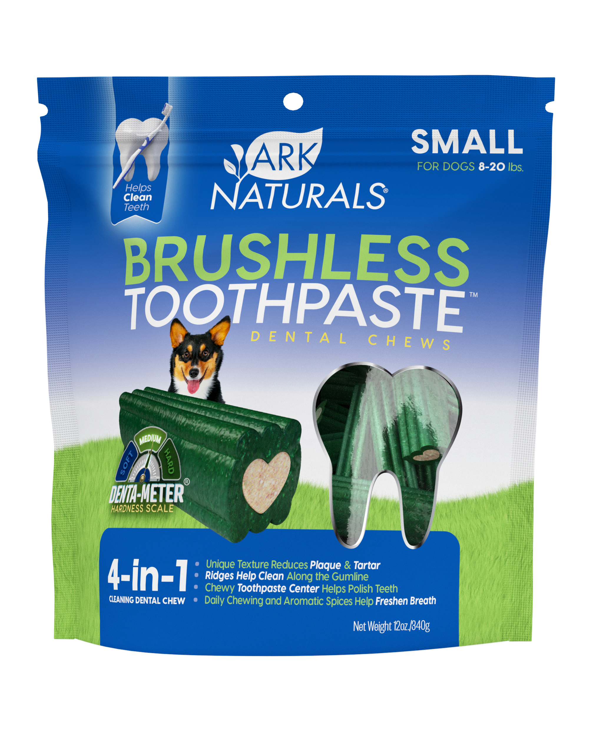 Ark Naturals-Brushless Toothpaste Dental Chews for Small Dogs
