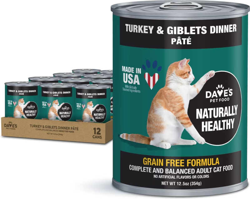 Dave's Pet Food-Naturally Healthy Turkey and Giblets Pate Dinner Canned Cat Food