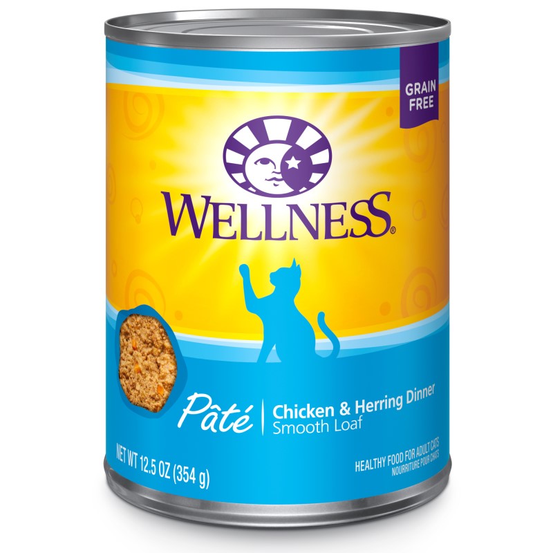 Wellness-Complete Health Natural Grain Free Chicken and Herring Pate Single Wet Canned Cat Food