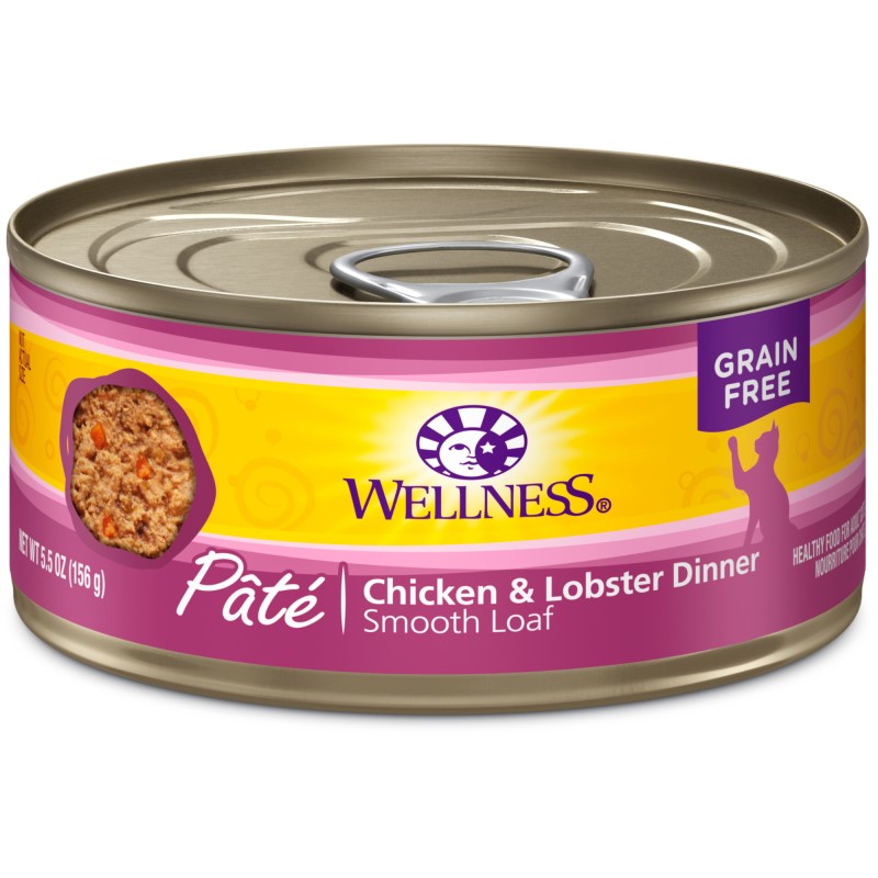 Wellness-Complete Health Natural Grain Free Chicken and Lobster Pate Wet Canned Cat Food