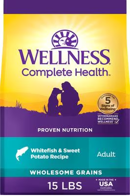 Wellness-Complete Health Natural Adult Whitefish and Sweet Potato Recipe Dry Dog Food