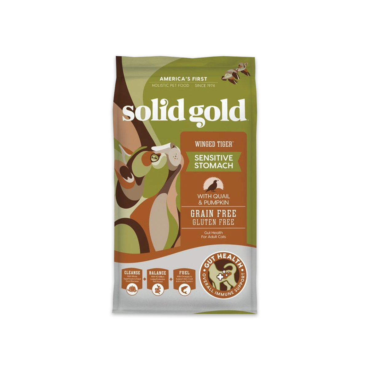 Solid Gold-Winged Tiger Grain Free With Quail & Pumpkin Dry Cat Food