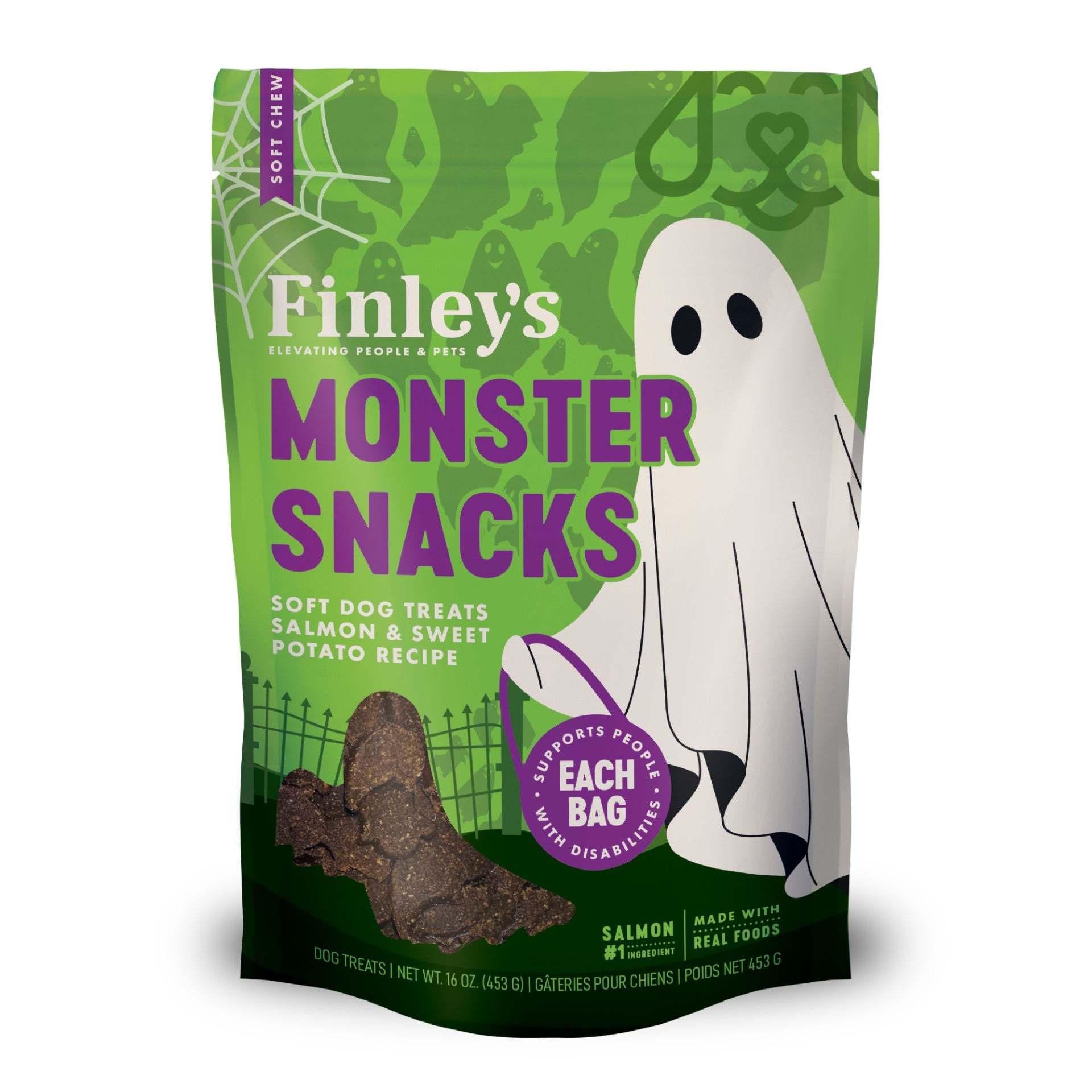 Finley's-Monster Snacks Salmon & Sweet Potato Halloween Treats for Dogs