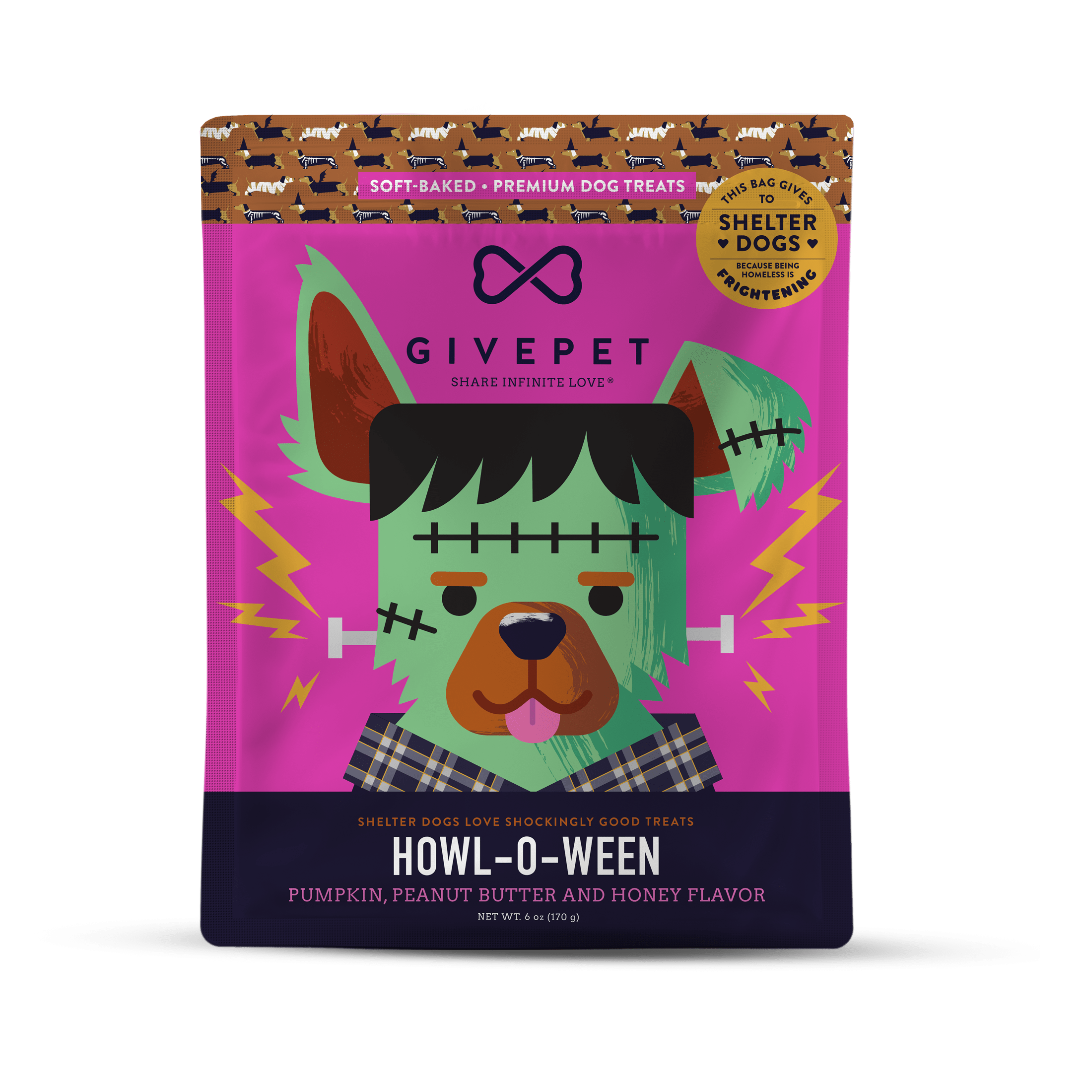 GivePet-Pumpkin & Peanut Butter Howl-O-Ween Soft Baked Treats for Dogs