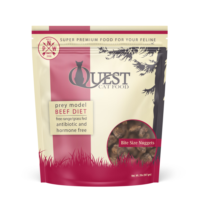 Steve's Real Food-Quest Raw Frozen Beef Diet Food for Cats