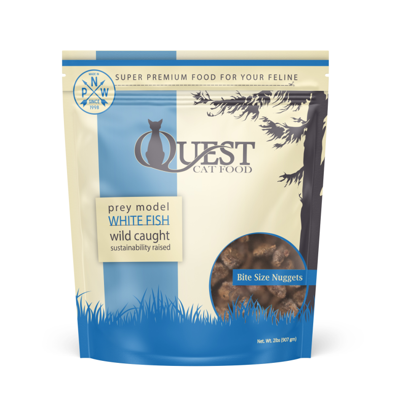 Steve's Real Food-Quest Raw Frozen Whitefish Diet for Cats