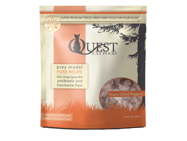 Steve's Real Food-Quest Freeze Dried Raw Pork Recipe Food for Cats