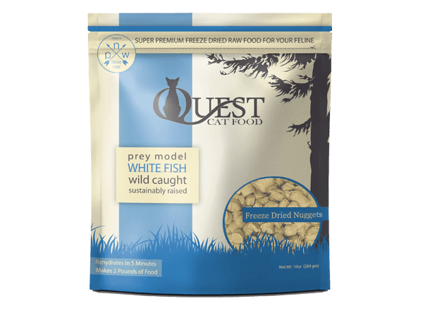 Steve's Real Food-Quest Freeze Dried Raw White Fish Recipe Food for Cats