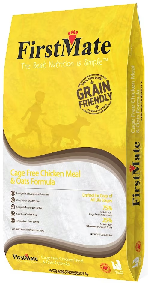 FirstMate-Grain Friendly Cage Free Chicken Meal & Oats Formula Dry Dog Food