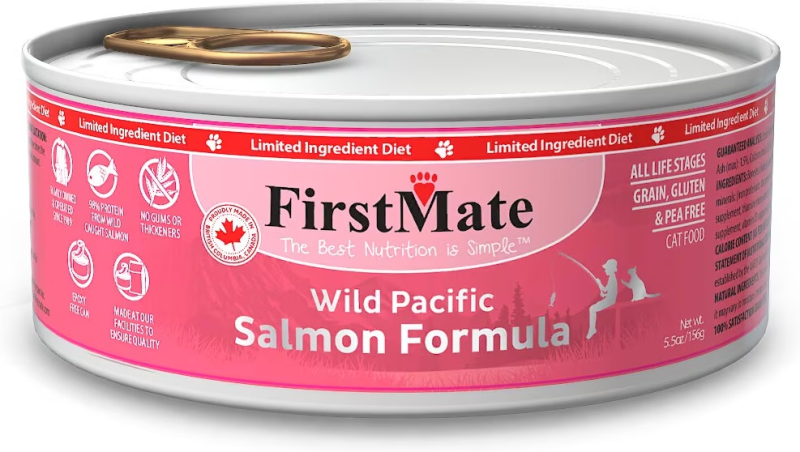 FirstMate-Limited Ingredient Wild Pacific Salmon Formula Canned Cat Food