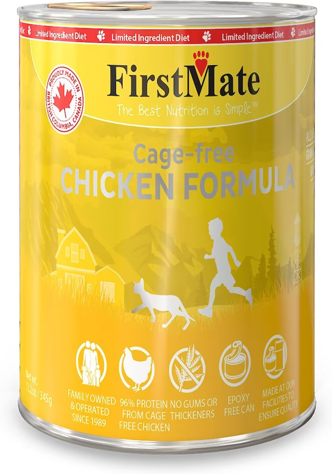 FirstMate-Limited Ingredient Cage-Free Chicken Formula Canned Cat Food