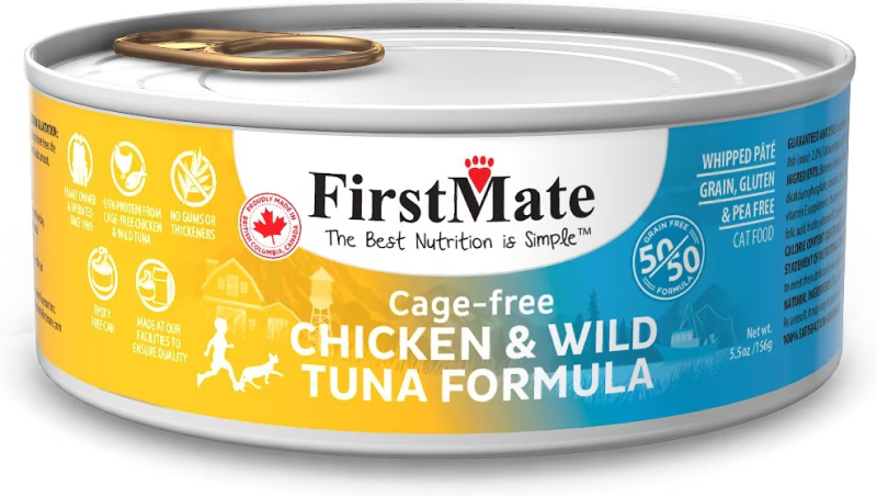 FirstMate-Cage Free Chicken & Wild Tuna 50/50 Formula for Cats