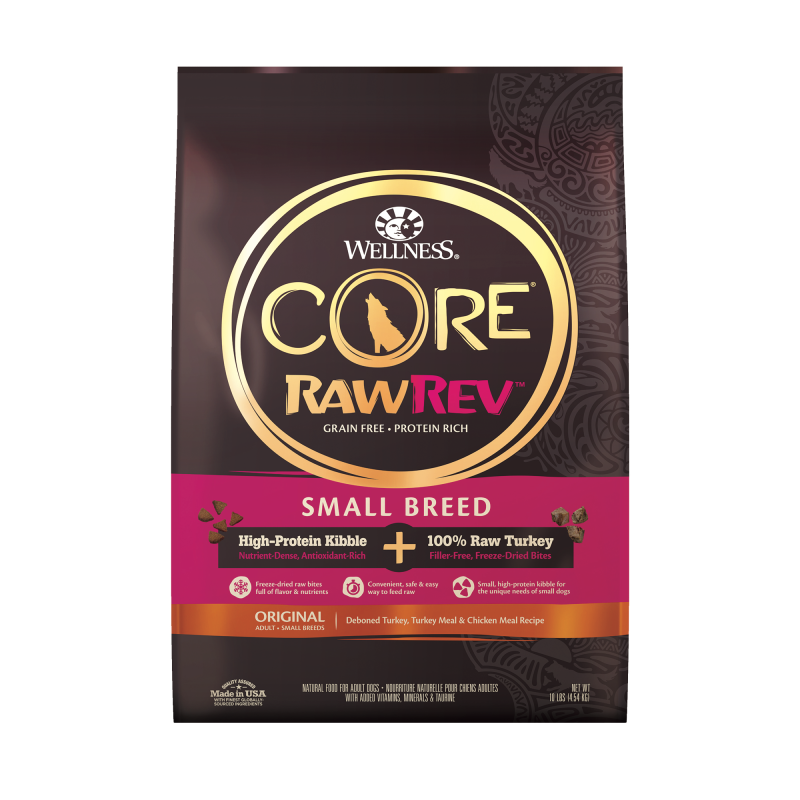 Wellness-CORE RawRev Natural Small Breed Grain Free Original Turkey & Chicken with Freeze Dried Turkey Dry Dog Food