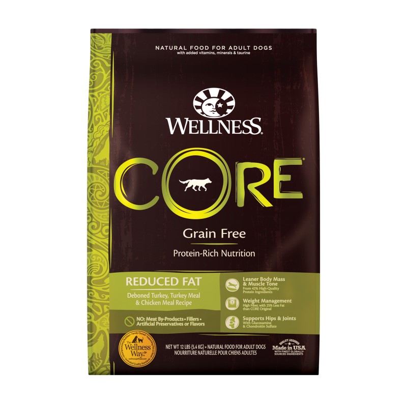 Wellness-CORE Natural Grain Free Reduced Fat Weight Management Turkey & Chicken Recipe Dry Dog Food