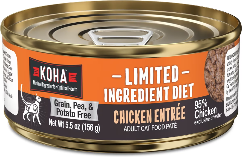 KOHA Pet Food-Grain & Potato Free Limited Ingredient Diet Chicken Pate Canned Cat Food