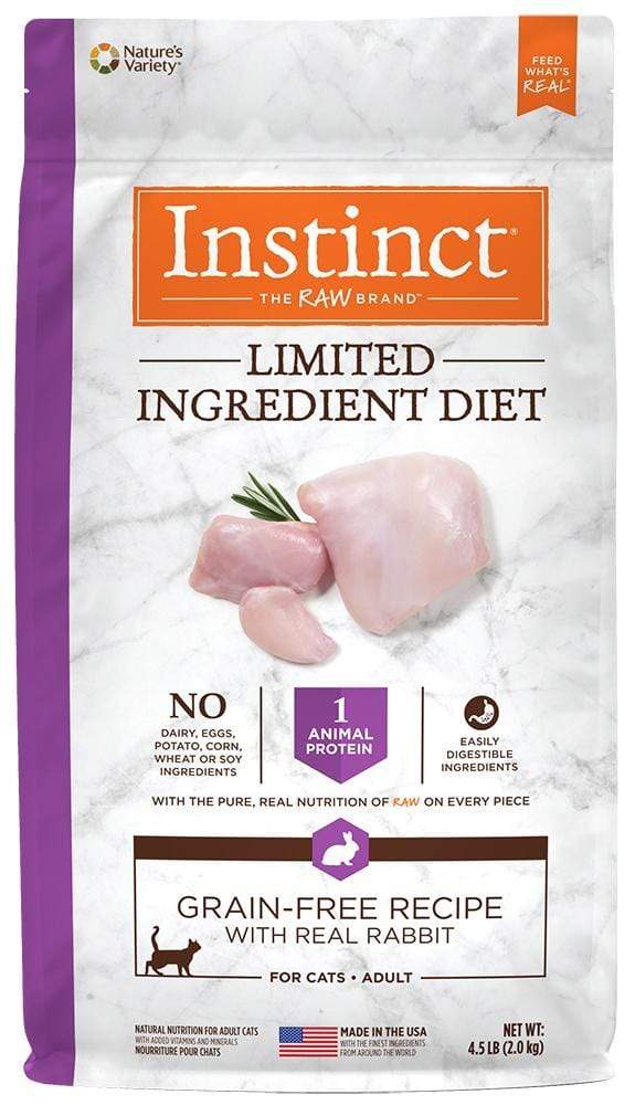 Nature's Variety Instinct-Limited Ingredient Diet Adult Grain Free Recipe with Real Rabbit Natural Dry Cat Food