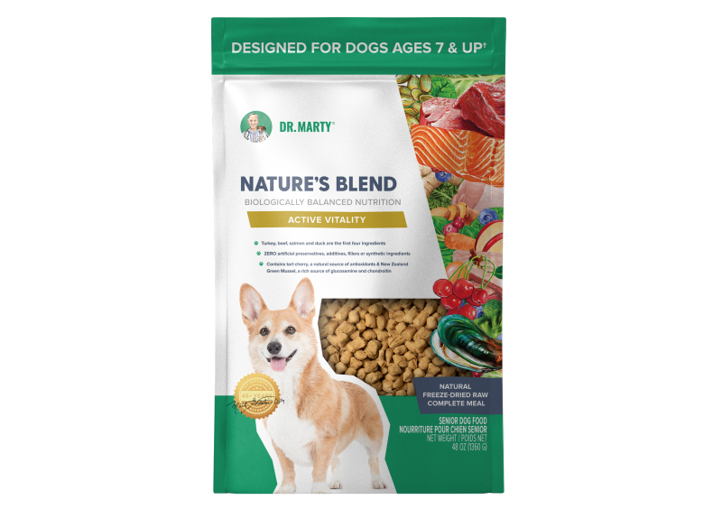Dr. Marty-Nature’s Blend Active Vitality Freeze Dried Raw Senior Dog Food