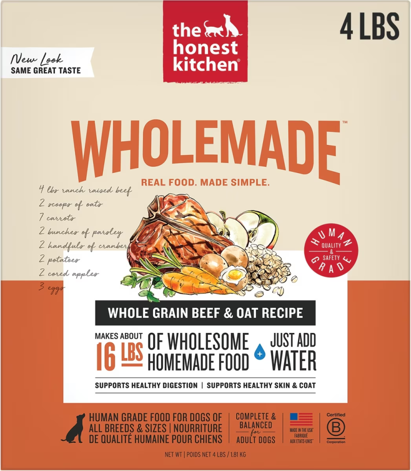 The Honest Kitchen-Wholemade Whole Grain Beef & Oat Dehydrated Food for Dogs