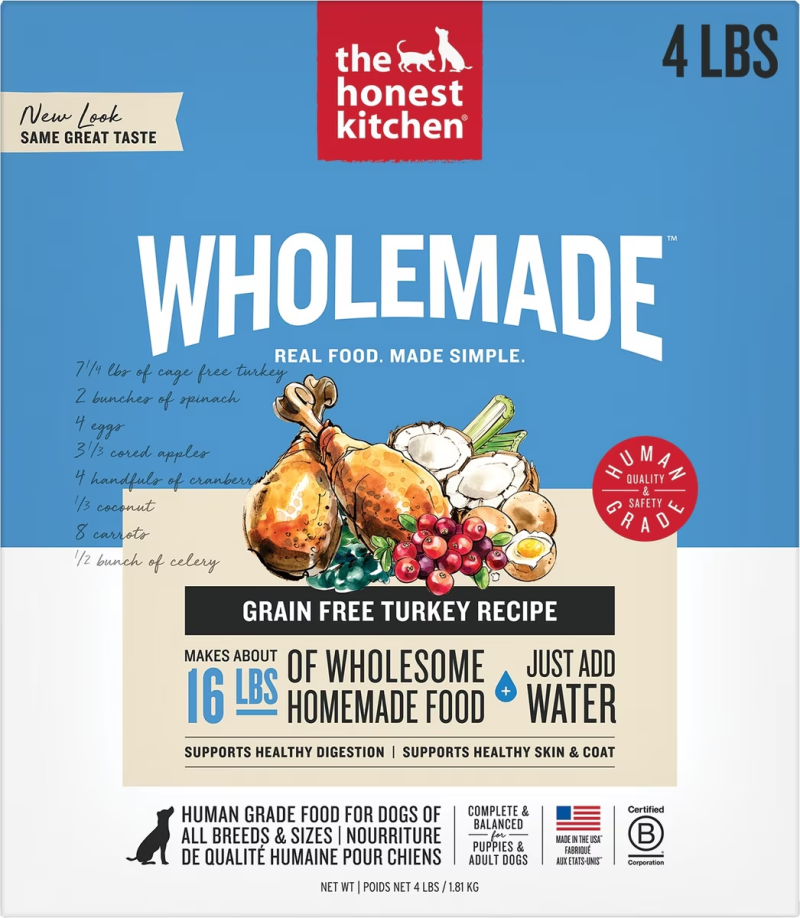 The Honest Kitchen-Grain Free Turkey Recipe Dehydrated Dog Food
