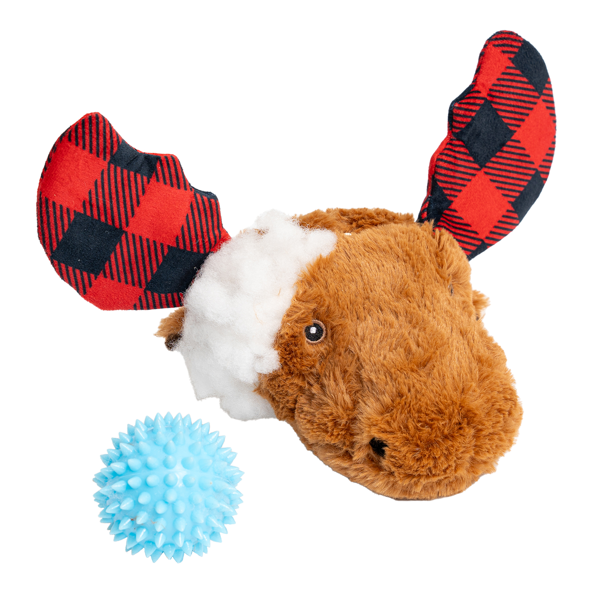 Tall Tails-2-in-1 Moose Fetch Ball Holiday Toy for Dogs