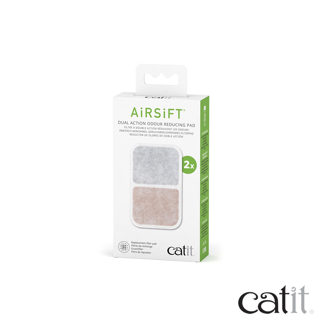 Catit-Airsift Cat Litter Pan Dual Action Air Purifier Pad
