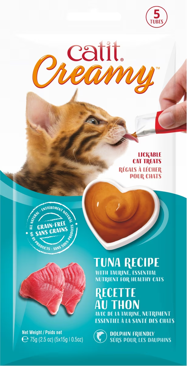 Catit-Creamy Tuna Grain-Free Lickable Cat Treats