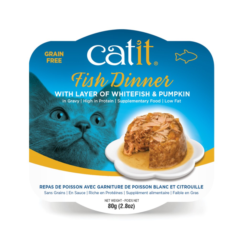Catit-Fish Dinner with Whitefish & Pumpkin Grain Free Wet Cat Food