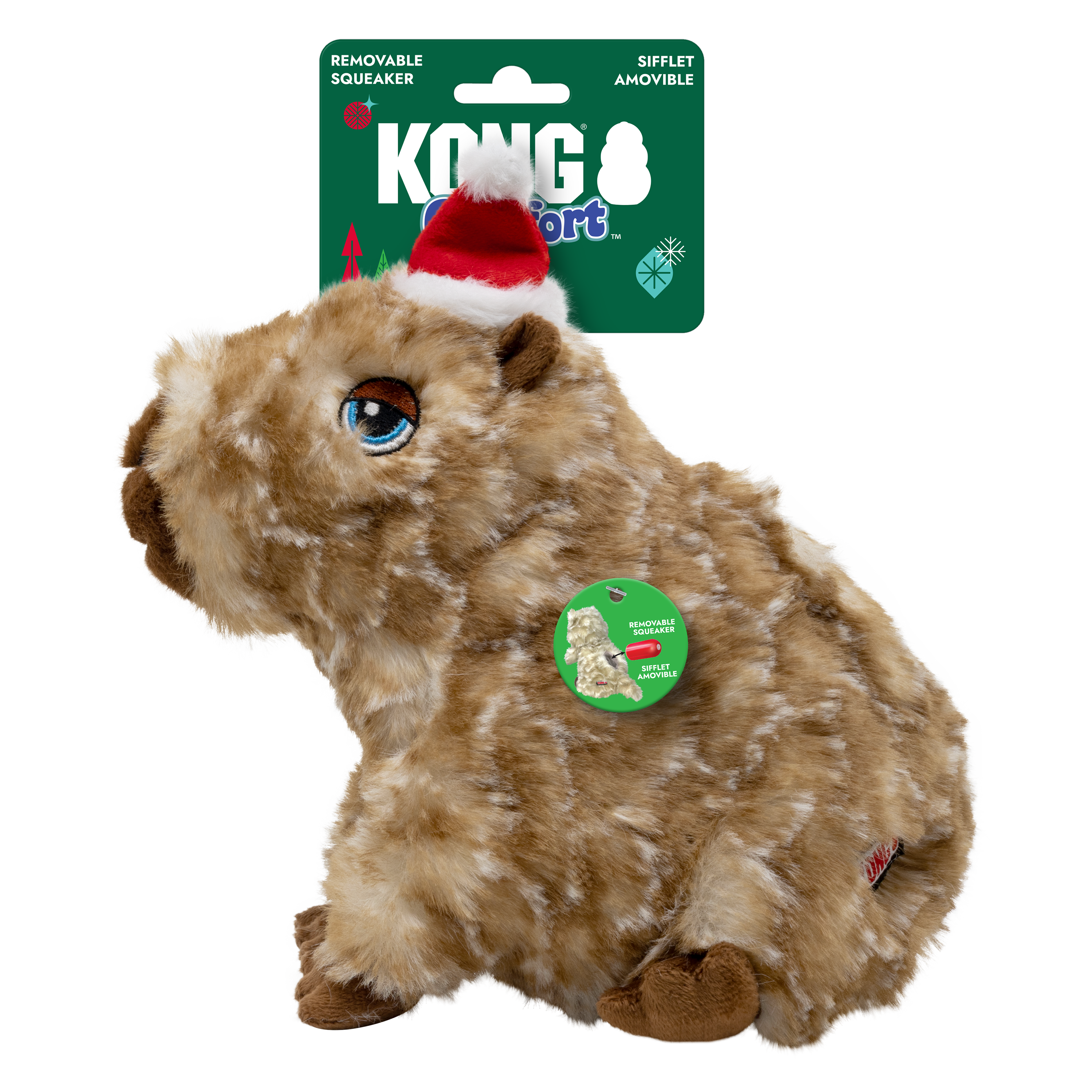 Kong-Comfort Capybara Holiday Toy for Dogs
