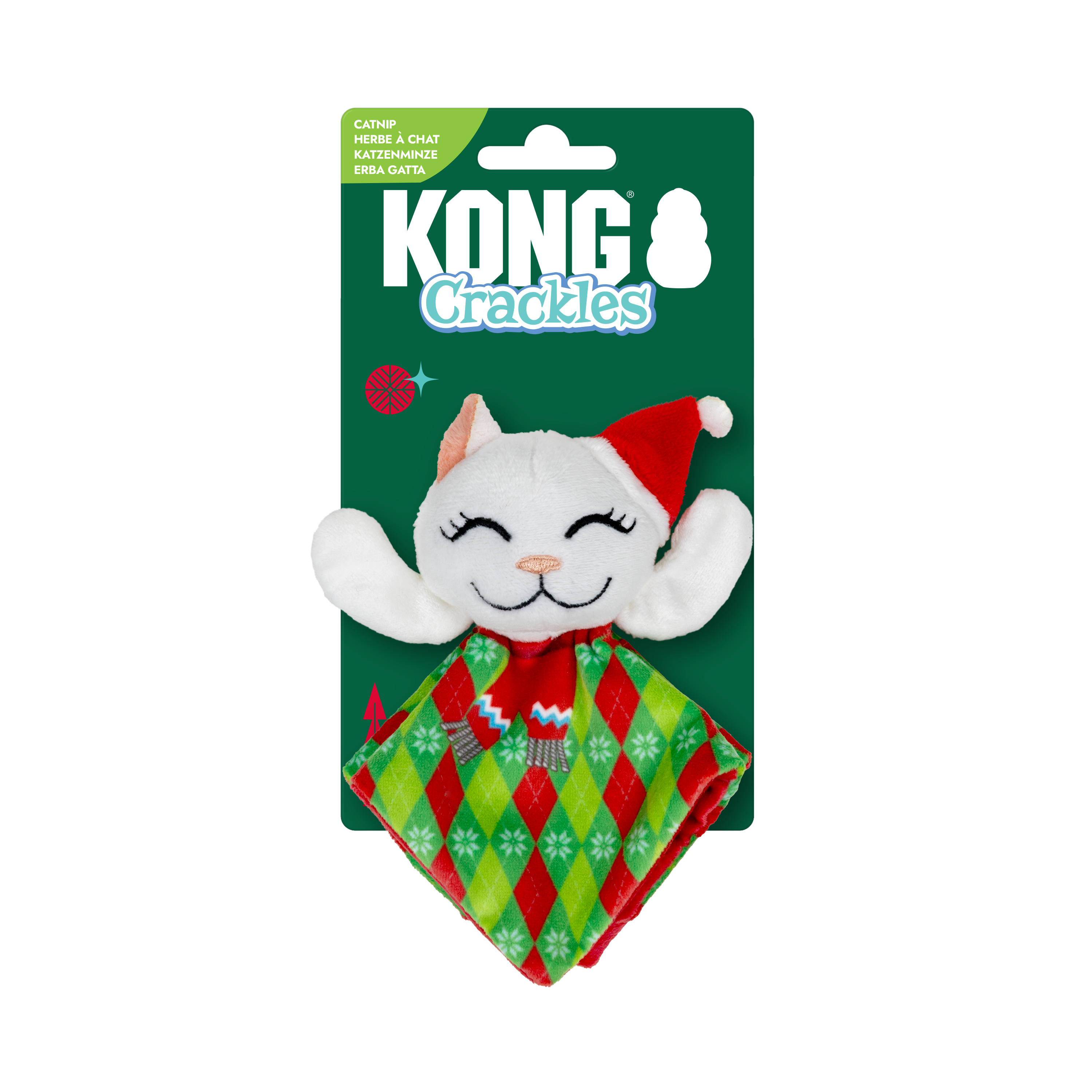 Kong-Crackles Santa Holiday Toy for Cats