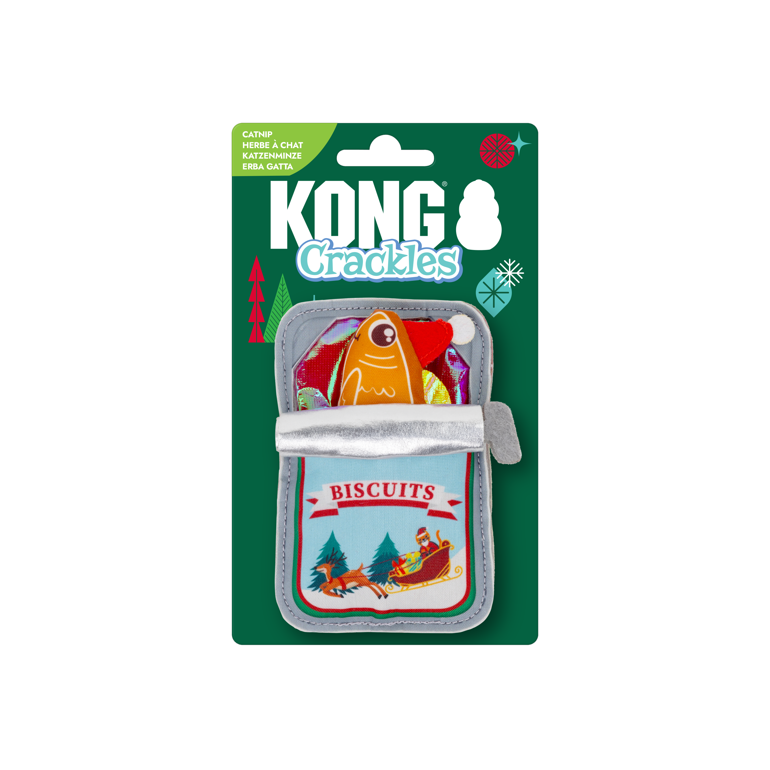 Kong-Crackles Sardines Holiday Toy for Cats