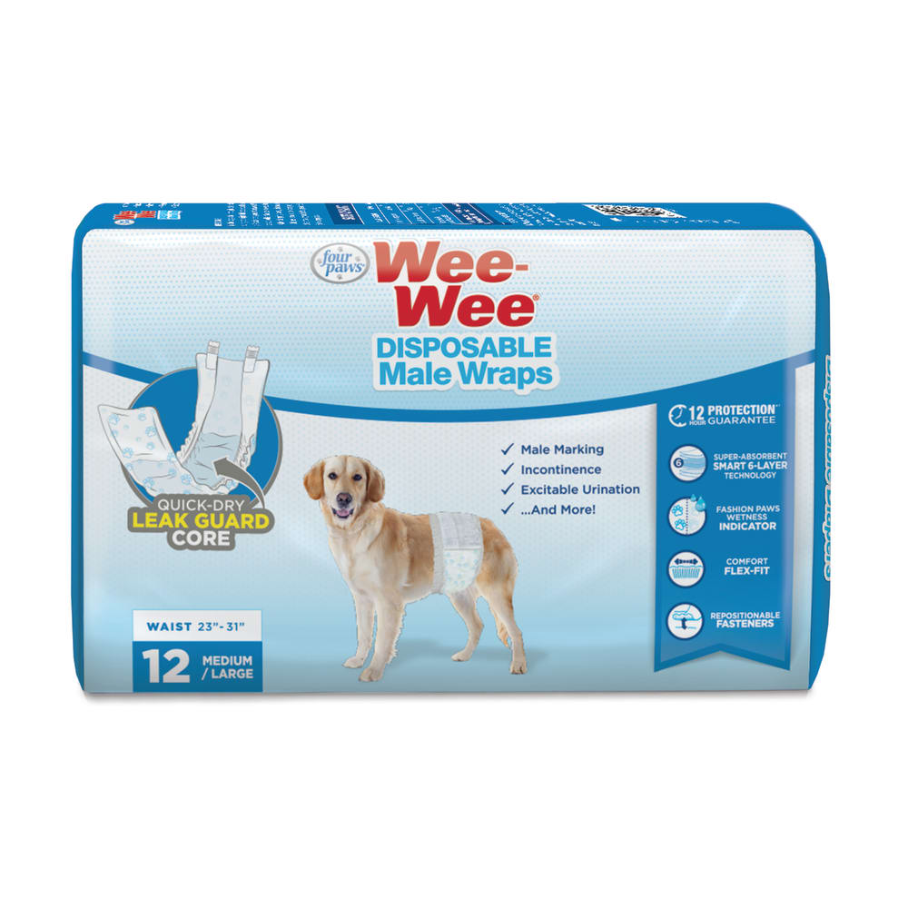 Four Paws-Wee Wee Disposable Male Wrap