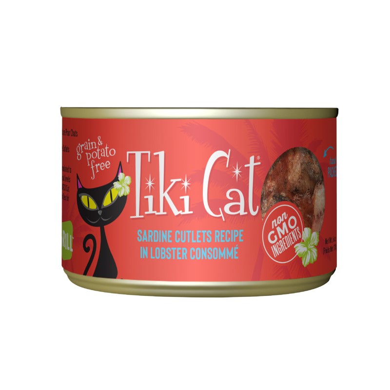 Tiki Cat-Bora Bora Grill Grain Free Sardine Cutlets In Lobster Consomme Single Canned Cat Food