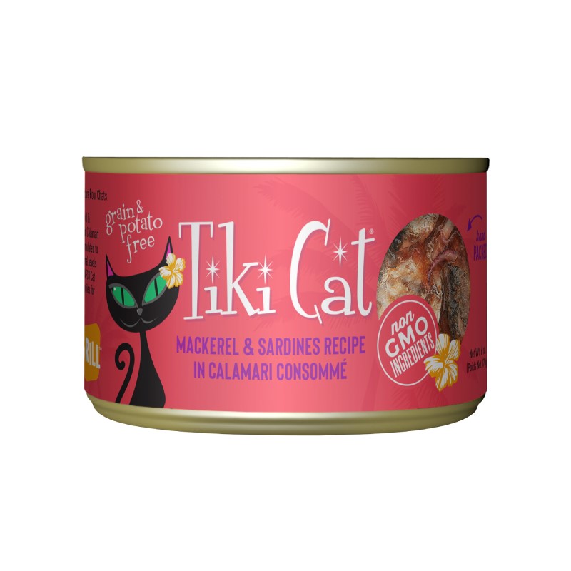 Tiki Cat-Makaha Grill Grain Free Mackrel And Sardine In Calamari Consomme Canned Cat Food