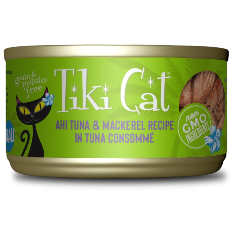 Tiki Cat-Papeekeo Luau Grain Free Ahi Tuna And Mackrel In Tuna Consomme Canned Cat Food