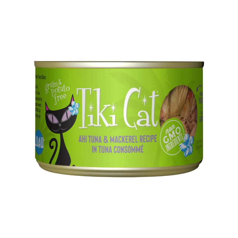 Tiki Cat-Papeekeo Luau Grain Free Ahi Tuna And Mackrel In Tuna Consomme Canned Cat Food