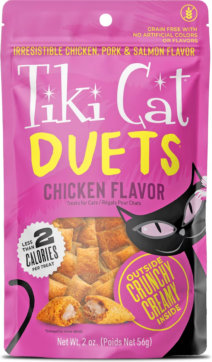 Tiki Cat-Duets Chicken Flavor Crunchy Cat Treats