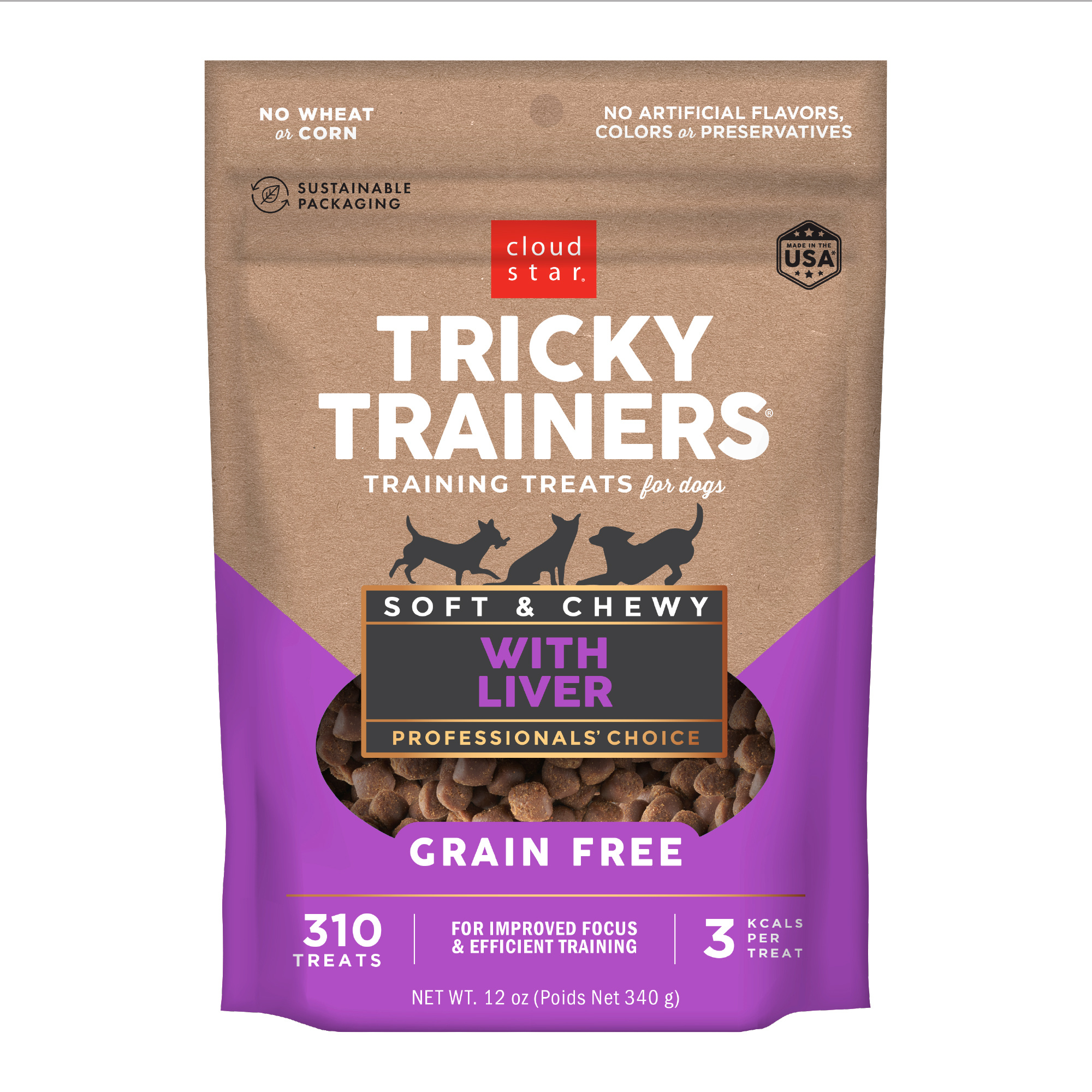 Cloud Star-Tricky Trainers Grain Free Soft & Chewy with Liver Dog Treats
