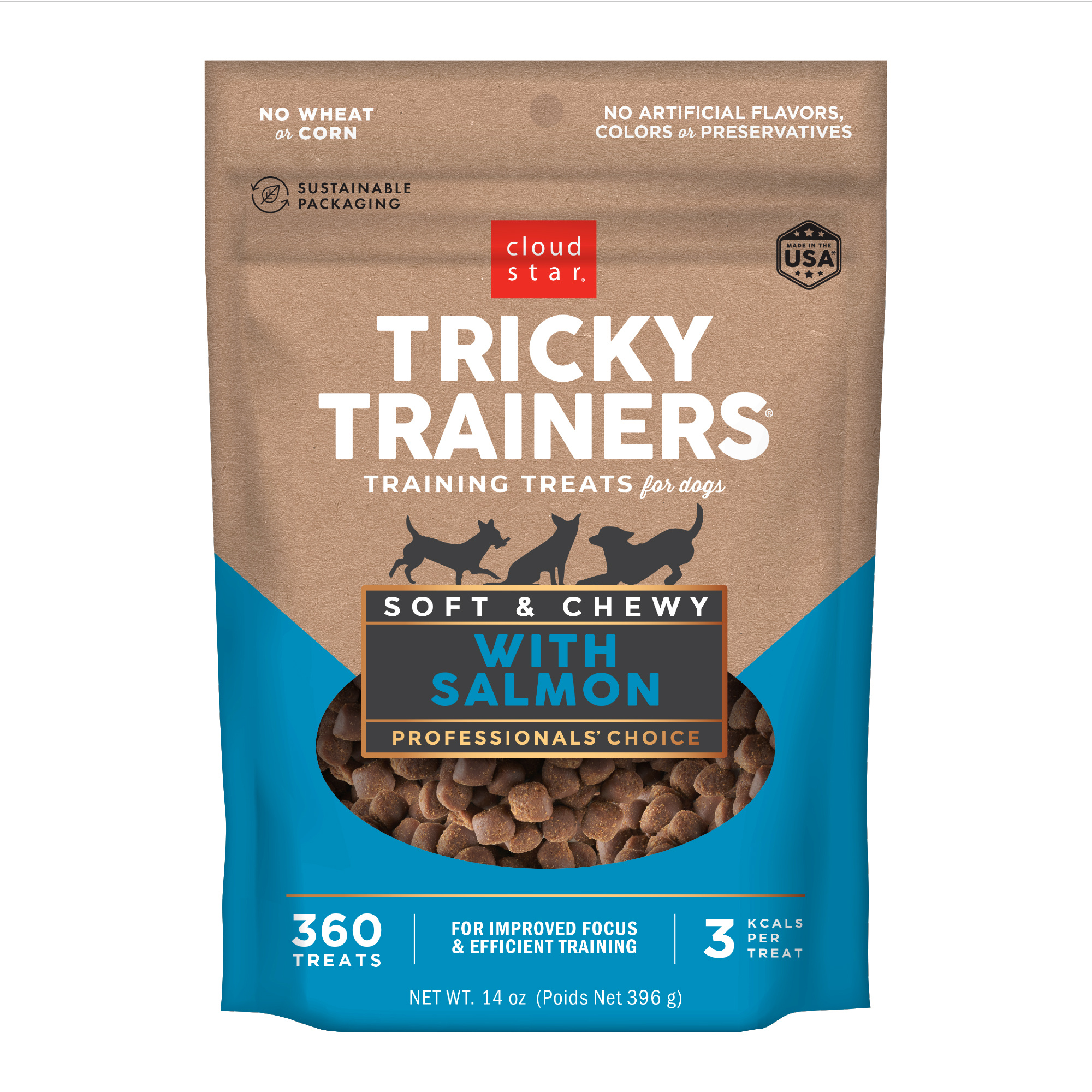 Cloud Star-Tricky Trainers Soft & Chewy with Salmon Dog Treats