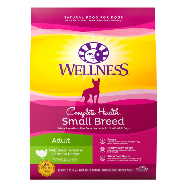 Wellness-Complete Health Natural Small Breed Adult Turkey and Oatmeal Recipe Dry Dog Food