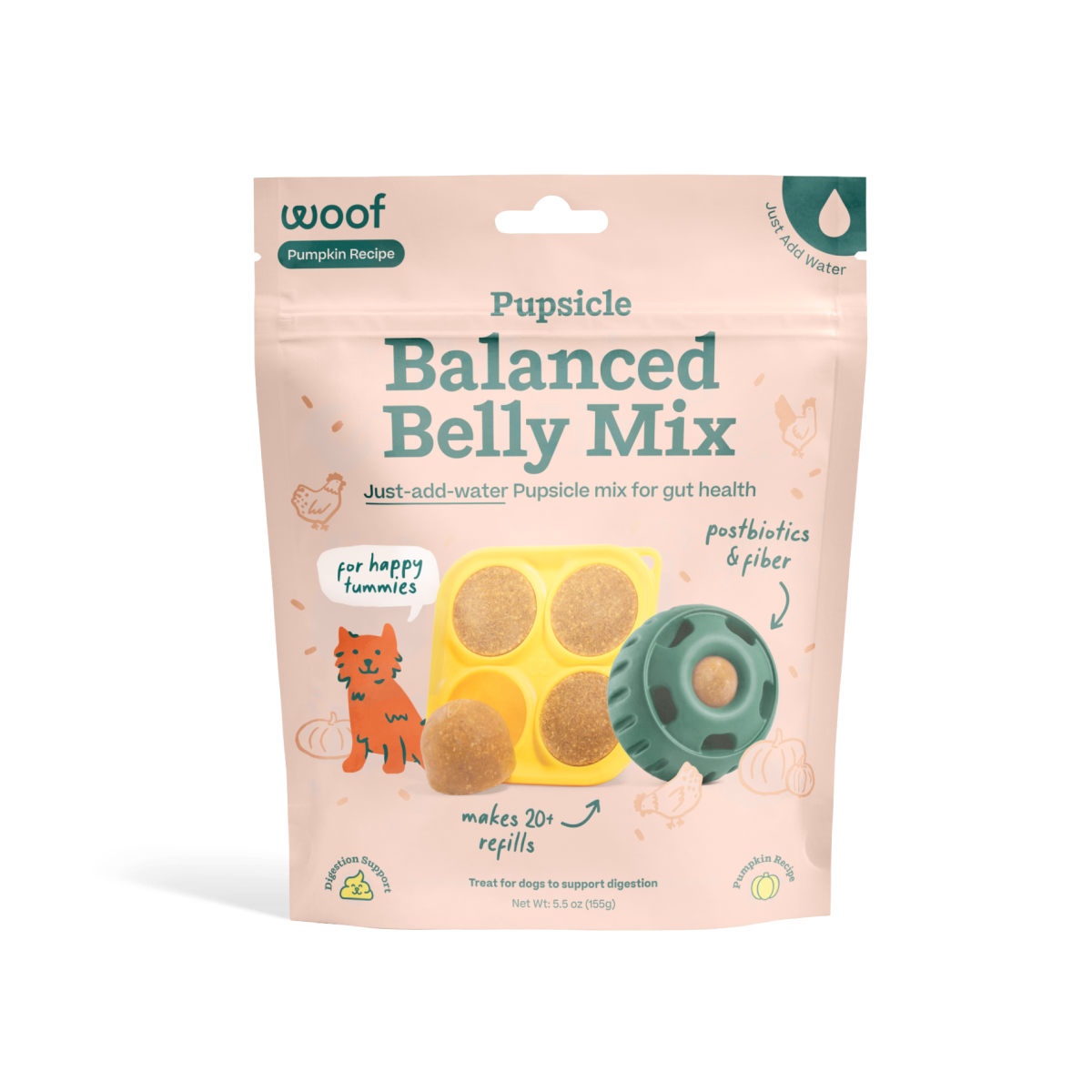 Woof-Pupsicle Treat Mix Balanced Belly Lickable Dog Treats
