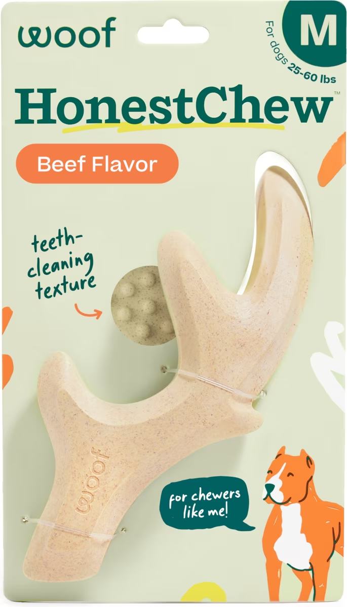Woof-HonestChew Beef Flavor Antler Dog Chew Toy