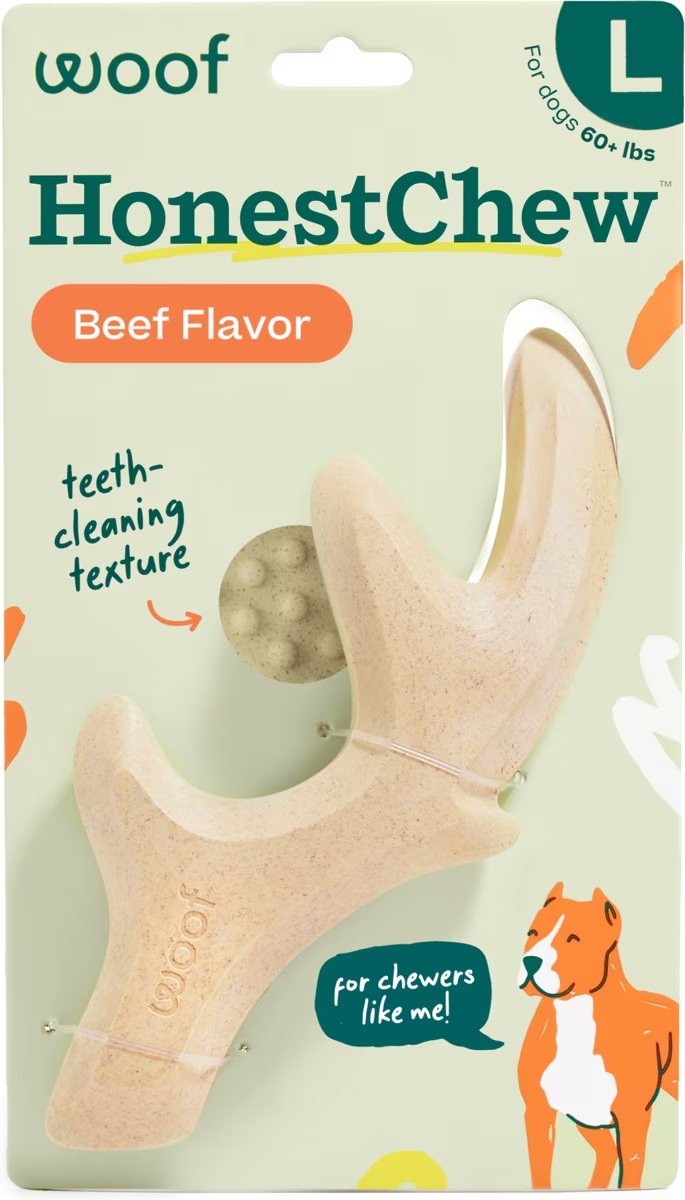 Woof-HonestChew Beef Flavor Antler Dog Chew Toy