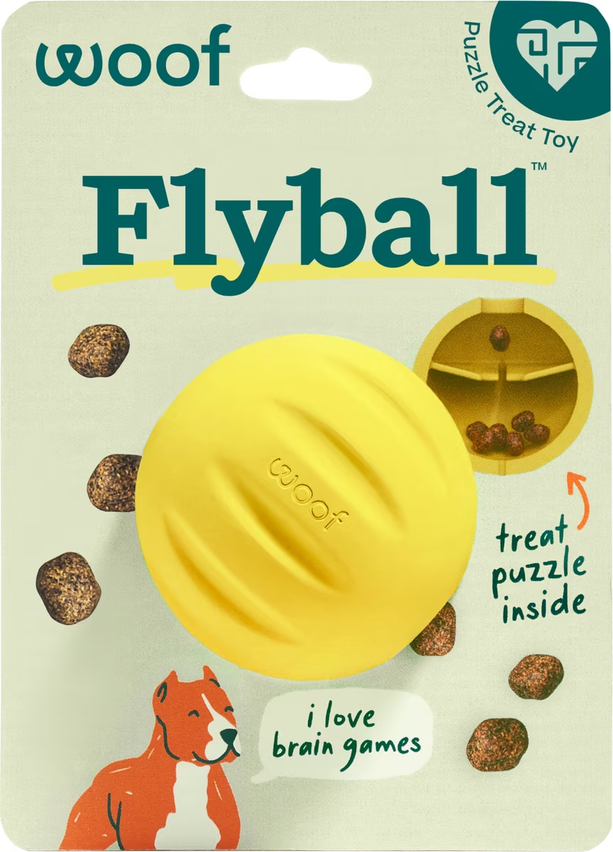 Woof-Flyball Fetch Ball & Puzzle Dog Toy