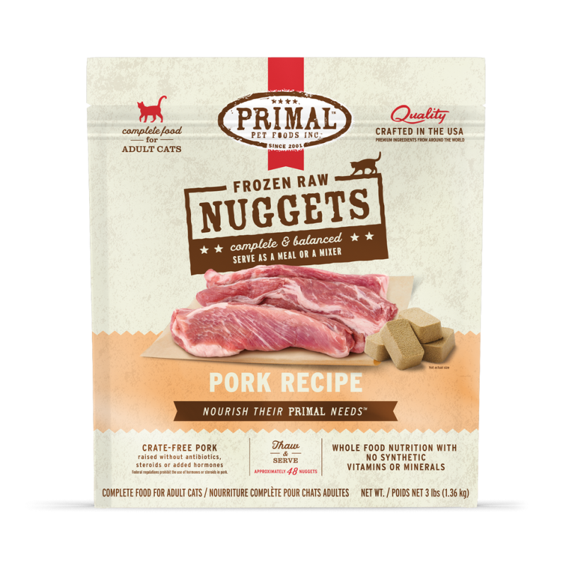 Primal-Raw Frozen Pork Formula Nuggets For Cats
